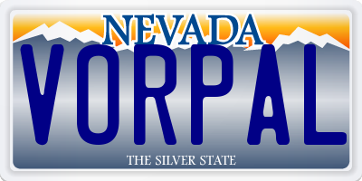 NV license plate VORPAL