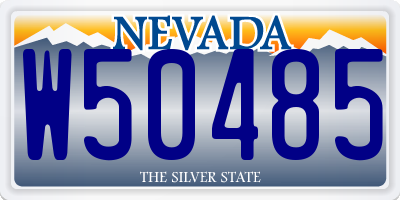 NV license plate W50485