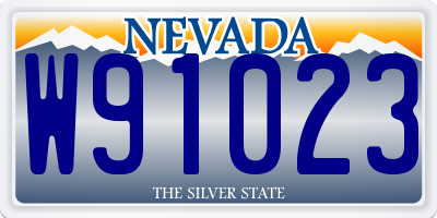 NV license plate W91023