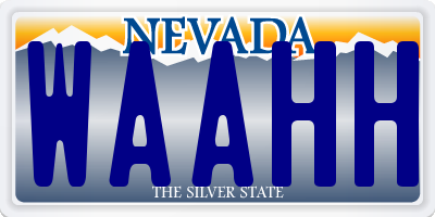 NV license plate WAAHH