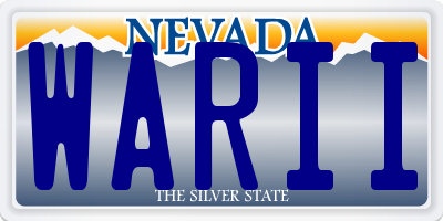 NV license plate WARII