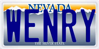 NV license plate WENRY