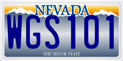 NV license plate WGS101