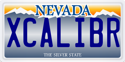 NV license plate XCALIBR