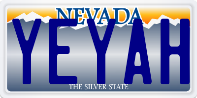 NV license plate YEYAH