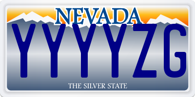 NV license plate YYYYZG