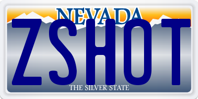 NV license plate ZSHOT