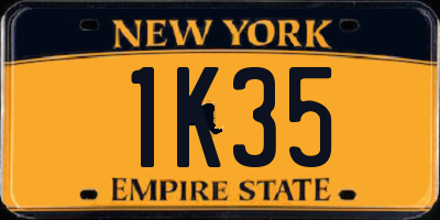 NY license plate 1K35