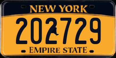 NY license plate 202729