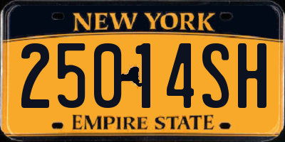 NY license plate 25014SH