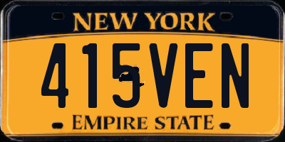 NY license plate 415VEN