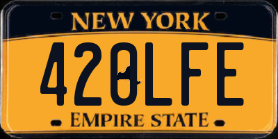 NY license plate 420LFE