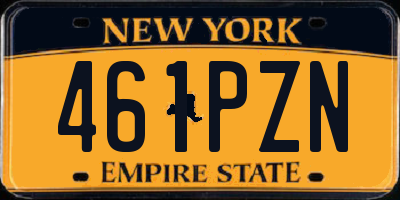 NY license plate 461PZN
