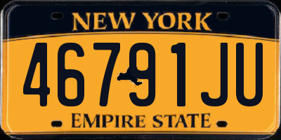 NY license plate 46791JU