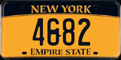 NY license plate 4682