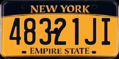NY license plate 48321JI
