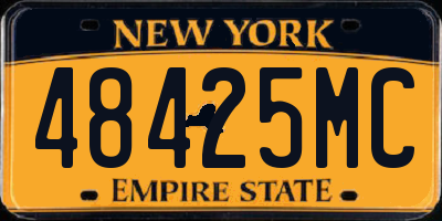NY license plate 48425MC