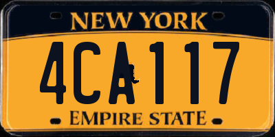 NY license plate 4CA117