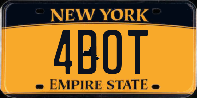NY license plate 4DOT