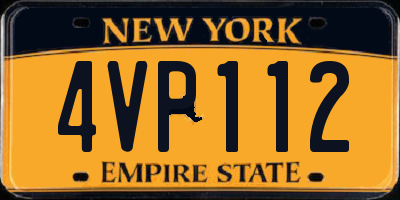 NY license plate 4VP112