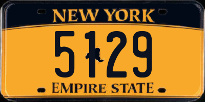 NY license plate 5129