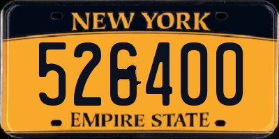 NY license plate 526400