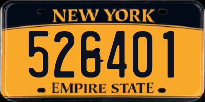 NY license plate 526401