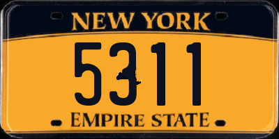 NY license plate 5311
