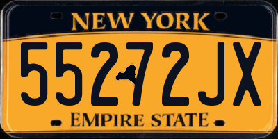 NY license plate 55272JX