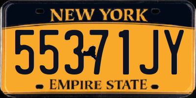NY license plate 55371JY