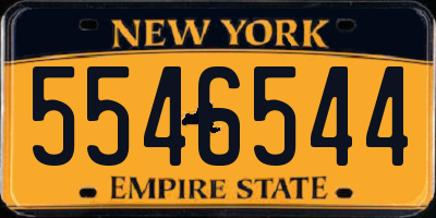 NY license plate 5546544