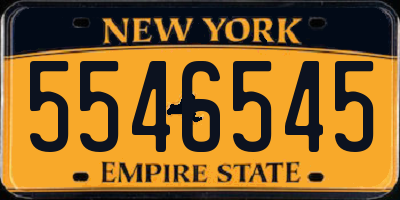 NY license plate 5546545