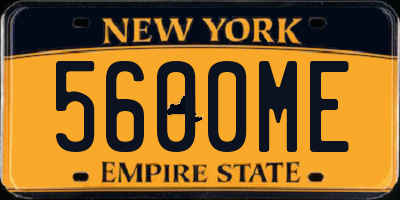 NY license plate 5600ME