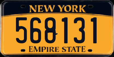 NY license plate 568131