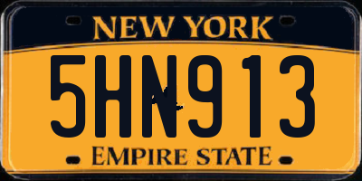 NY license plate 5HN913