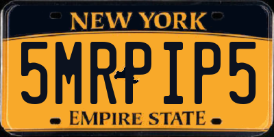 NY license plate 5MRPIP5