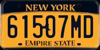 NY license plate 61507MD