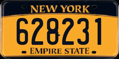 NY license plate 628231