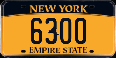 NY license plate 6300