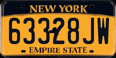 NY license plate 63328JW
