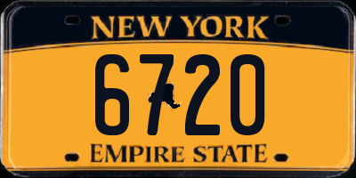 NY license plate 6720