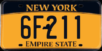 NY license plate 6F211