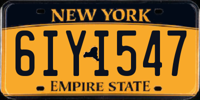 NY license plate 6IYI547