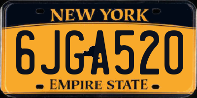 NY license plate 6JGA520