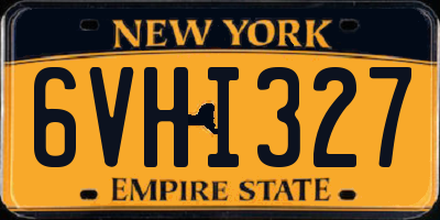 NY license plate 6VHI327