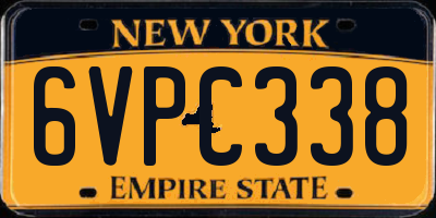 NY license plate 6VPC338