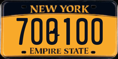 NY license plate 700100