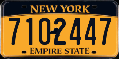 NY license plate 7102447