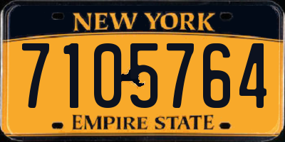 NY license plate 7105764