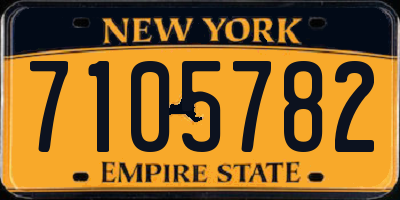 NY license plate 7105782